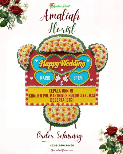 Karangan Papan Bunga Pernikahan di Sei Sikambing C Ii